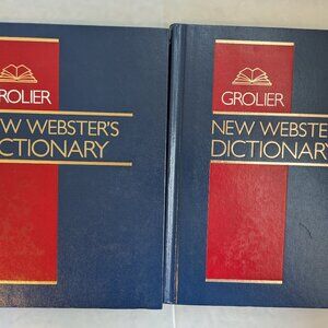Grolier's New Webster Dictionary 1992 Edition Set of 2 Reference Books